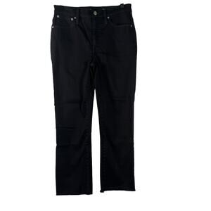 J. Crew Women's 9" Billie Stretch Raw Hem Mid Rise Crop Bootcut Jeans Size 27